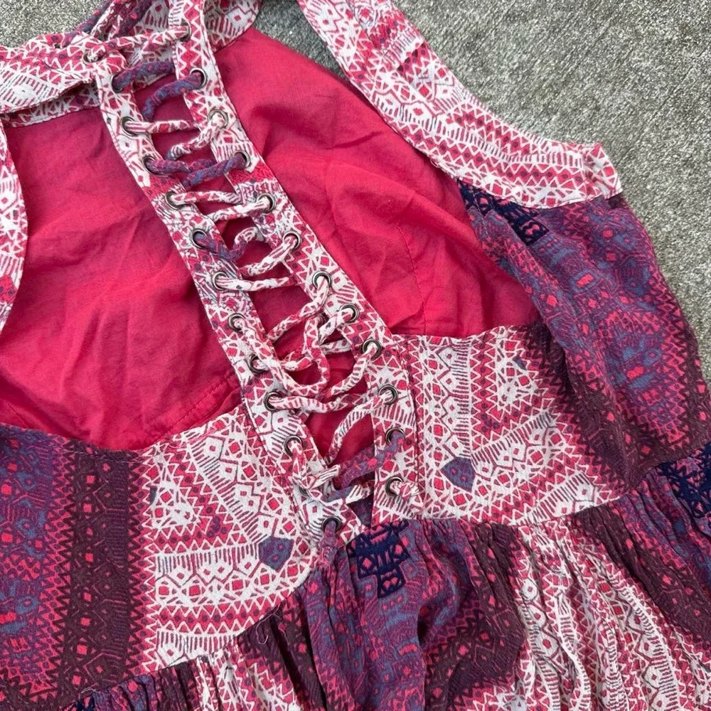 Free People made my day boho festival cut out Maxi Dress